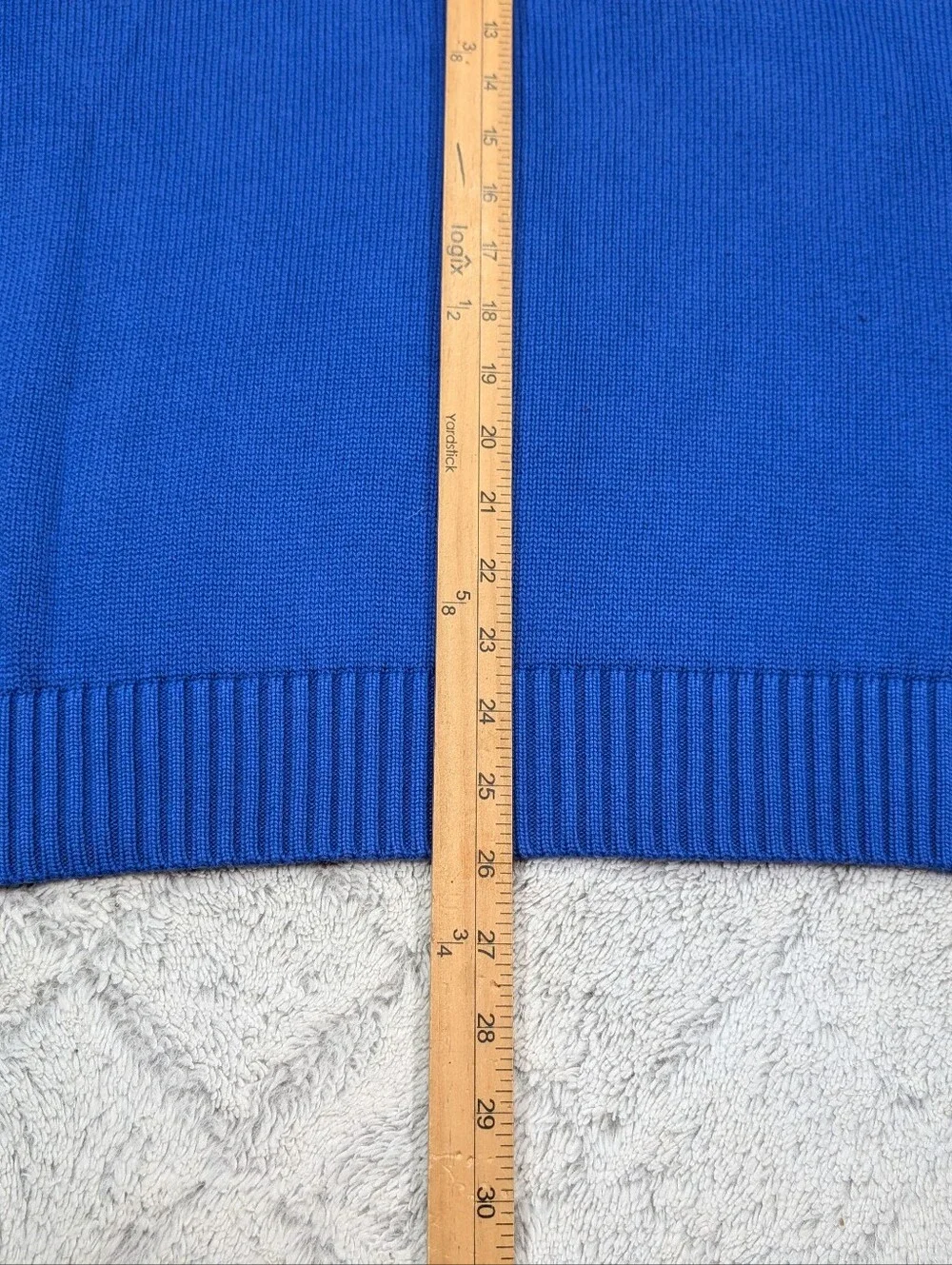 Polo Ralph Lauren Sweater Mens L Blue ¼ Zip Pullover Classic Preppy Cotton Knit